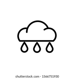 rain outline icon. vector illustration. Isolated on white background.