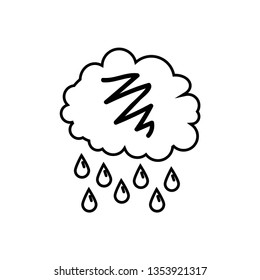 rain Outline vector icon