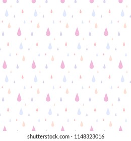 Rain pattern of color falling in isolated background. Vector illustration.