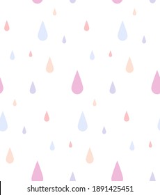 Rain pattern of color falling in isolated background.