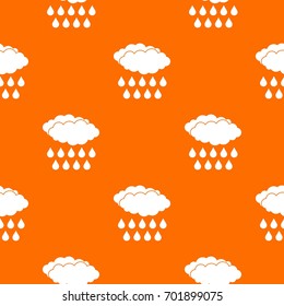 Rain pattern repeat seamless in orange color for any design. Vector geometric illustration