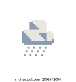 Rain Pixel Art Icon Weather Sign Stock Vector (Royalty Free) 2008942004 ...