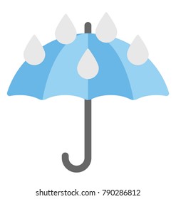 Rain Protection Flat Colored Icon
