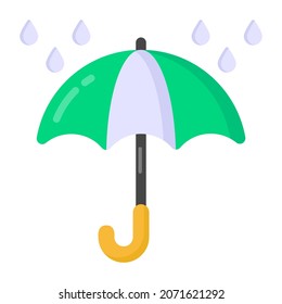 Rain protection, flat vector of rainshade