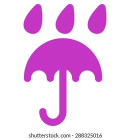 Rain protection icon from Business Bicolor Set. Vector style: flat symbols, violet color, rounded angles, white background.
