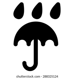 Rain protection icon from Business Bicolor Set. Vector style: flat symbols, black color, rounded angles, white background.