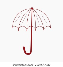 Rain Protection and insurance royalty free vector icon, rainbow umbrella at sunset, Vector umbrella icons, Large open umbrella,
 Yellow umbrella, clipping path, thunderstorm, included,