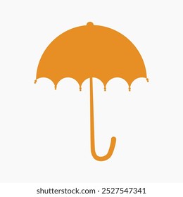 Rain Protection and insurance royalty free vector icon, rainbow umbrella at sunset, Vector umbrella icons, Large open umbrella,
 Yellow umbrella, clipping path, thunderstorm, included,