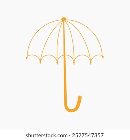 Rain Protection and insurance royalty free vector icon, rainbow umbrella at sunset, Vector umbrella icons, Large open umbrella,
 Yellow umbrella, clipping path, thunderstorm, included,