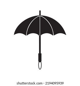 Rain protection umbrella icon | Black Vector illustration |