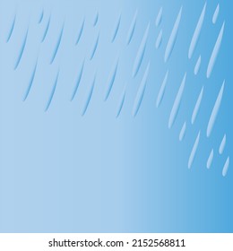 Rain. Raindrops on a blue background. Background. Vector.