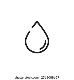 Rain Rainfall Water Drip Fall Falling Blood Oil Moist Moisture Dew Liquid Wet Condensation Evaporation Drop Sign Icon Shape Outline Black White Vector.