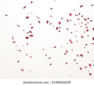 Rain red confetti, celebrations banner and backgrounds