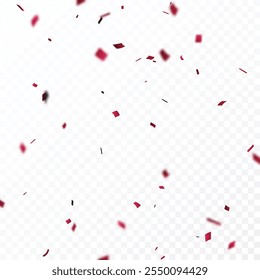 Rain red confetti, celebrations banner and backgrounds