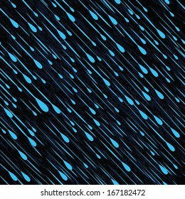 rain seamless background weather vector illustration. Nature water drip drop pattern.