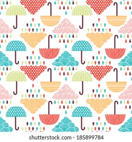 Rain seamless pattern