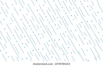 Rain seamless pattern. Falling drops of water. Rain background.