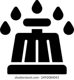 rain sensor glyph icon illustration vector