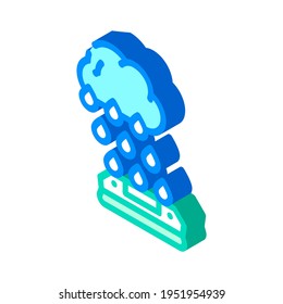 vector de icono isométrico del sensor de lluvia. señal del sensor de lluvia. ilustración de símbolo aislado