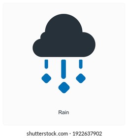 Rain and shower icon concept