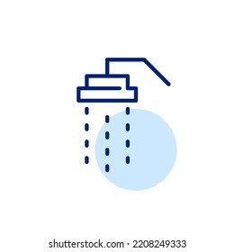 Rain shower icon. Pixel perfect, editable stroke