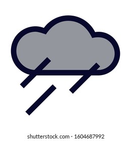 Rain Shower. Simple Vector Color Icon.