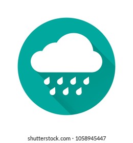 Rain showers icon. Heavy rain icon. Raining icon. Weather forecast icon. Vector illustration