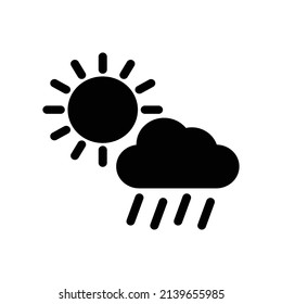 Icono de duchas de lluvia, Ilustración vectorial del icono del clima.