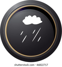 rain sign icon button
