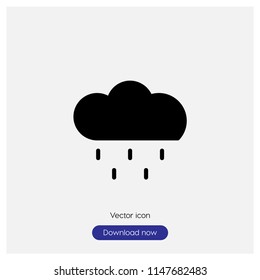 Rain sign icon in trendy flat style isolated on grey background, modern symbol vector illustration for web
