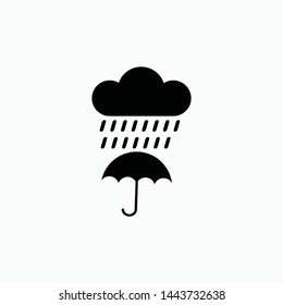rain sign icon vector isolated