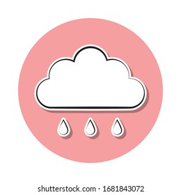 rain sign sticker icon. Simple thin line, outline vector of Weather icons for ui and ux, website or mobile application