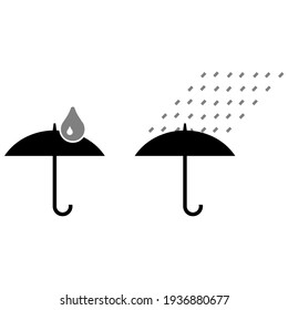 rain sign and umbrella icon. Element of Weather for mobile concept and web apps icon. Outline, thin line icon for website design and development, app development