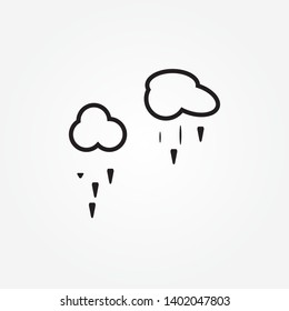 Rain. Single flat icon on white background. Vector illustration.