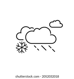 Rain, snow and cloud icon. Ecology and Environment-related line icon. Global Warming, Forest, Organic Farming, and more 