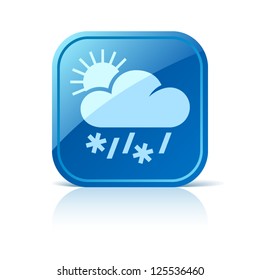 Rain, snow and sun vector icon