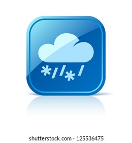 Rain and snow vector icon