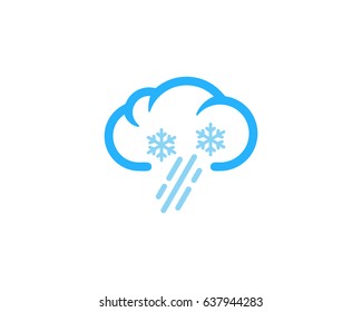 Rain Snow Weather Season Icon Logo Design Element