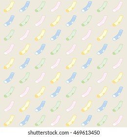 Rain of socks of different color background 