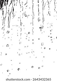 Textura de manchas de chuva com listras de água realistas no fundo branco para projetos úmidos, tempestades ou naturais