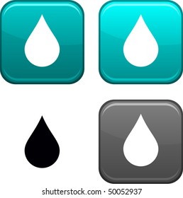 Botones de cuadrado de lluvia. Icono negro incluido.