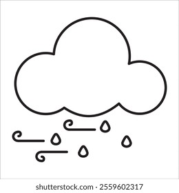 Rain stock iicon outline vector