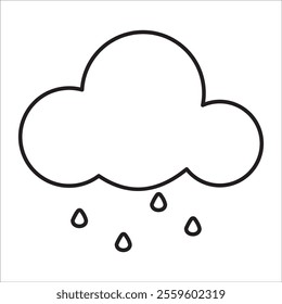 Rain stock iicon outline vector