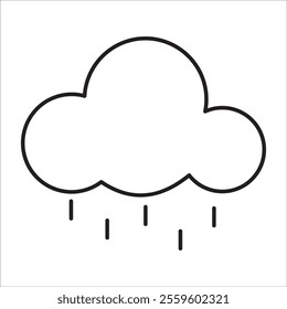 Rain stock iicon outline vector