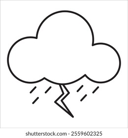 Rain stock iicon outline vector