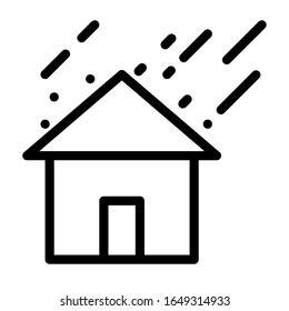Icono de tormenta de lluvia del paquete de iconos de desastre