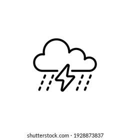 Rain Storm Icon In Vector. Logotype