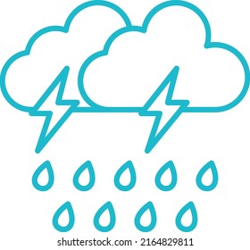 Rain Storm vector icon. Can be used for printing, mobile and web applications.