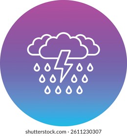 Rain Storm vector icon. Can be used for printing, mobile and web applications.