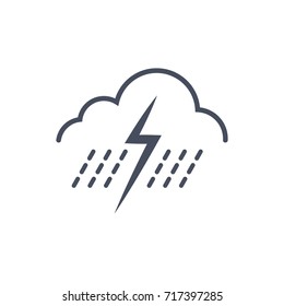 Rain Storm Weather Icon Climate Forecast Concept Vector Illustration